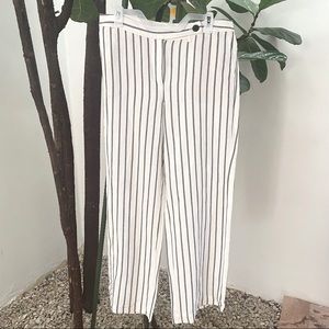 NWT J. JILL Linen Striped Pants US 12